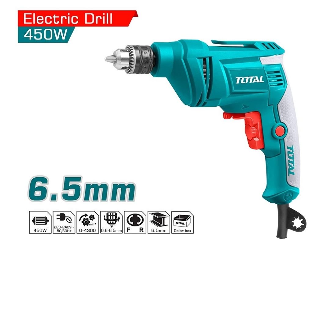 TOTAL 450W Electric Drill with Variable Speed Tools Direct